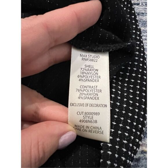 Max Studio NWT Pin Dot Pleated Fit-and-Flare Dress size M - Picture 8 of 12